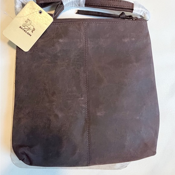 Estalon Dark Brown Leather Shoulder Bag - Picture 4 of 6